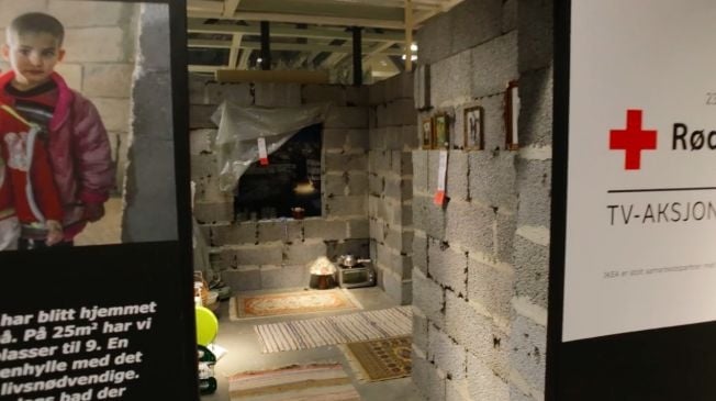 В одном из магазинов ИКЕА в Норвегии воссоздали разрушенную квартиру из Сирии